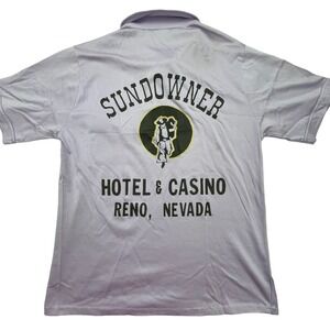 VTG Sunrise Active Sportswear Purple Bowling Polo Shirt M SUNDOWNER HOTEL RENO